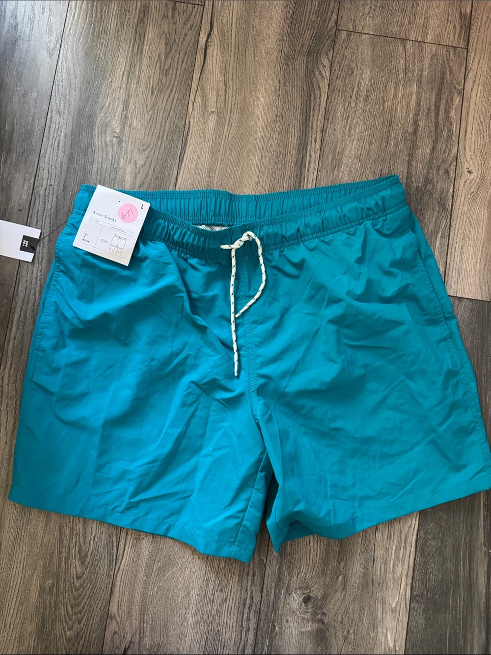 Goodfellow & Co Teal Swim Trunks